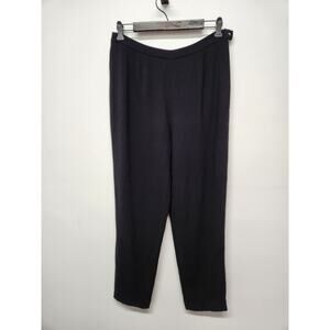 Vintage Doncaster Women's Classic 100% Wool Dress Pants, Size 12, In Black